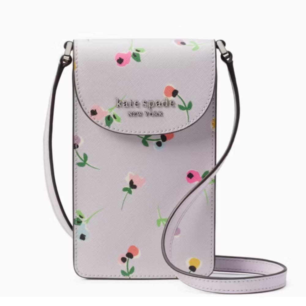kate spade lilac floral crossbody phone bag